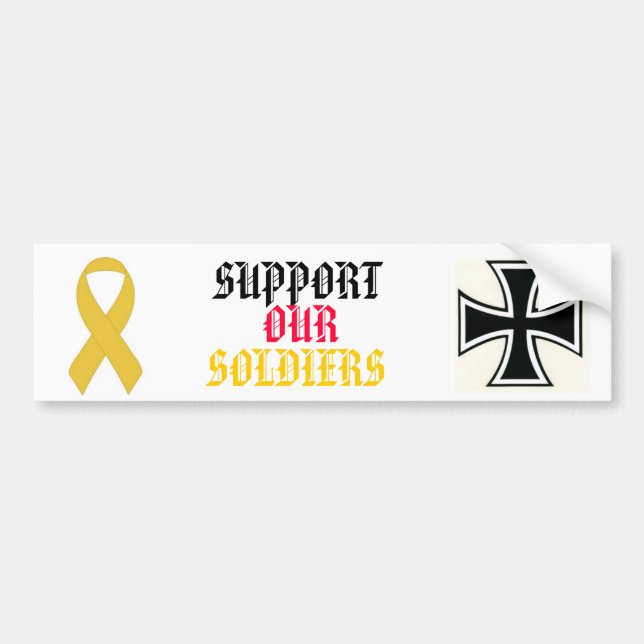 AUTOCOLLANT DE VOITURE SUPPORT OUR SOLDIERS (Devant)