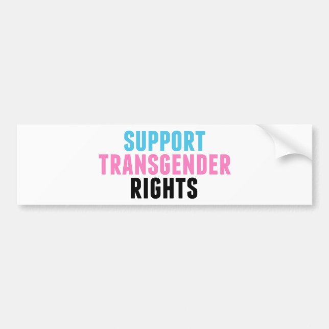Autocollant De Voiture Support Transgender Rights (Devant)