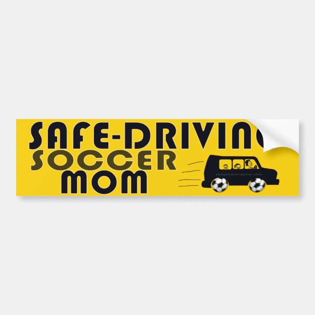 Autocollant De Voiture Sûr-Entraînement de la maman du football (Devant)