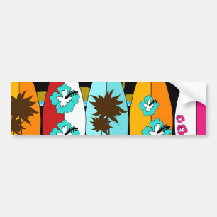 Autocollant De Voiture Surfboards Beach Bum Surf Surfer Hippie Vans