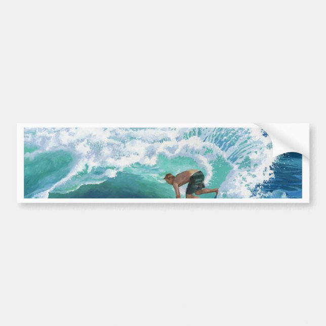 Autocollant De Voiture Surfer de Skimboard (Devant)