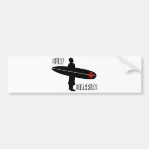 Autocollant De Voiture Surfeur Biarritz Basque