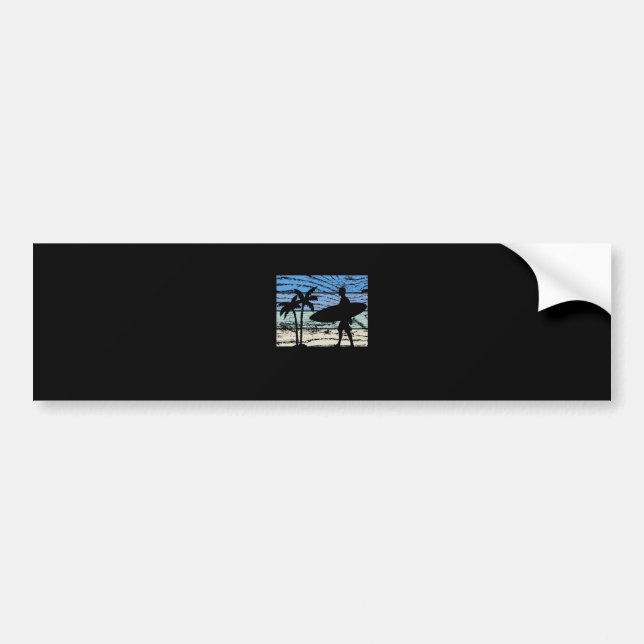Autocollant De Voiture Surfing Surfer (Devant)