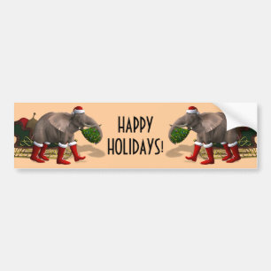 Autocollant De Voiture Sweet Santa Claus Elephant