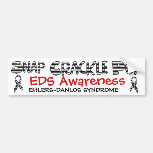 Autocollant De Voiture Sydrome Ehlers-Danlos Snap, Cracket, Pop EDS