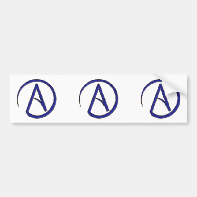 Autocollant De Voiture Symbole d'athéisme (Devant)