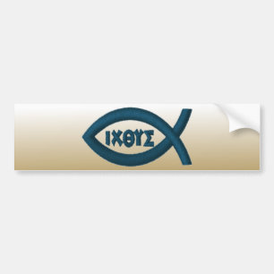 Autocollant De Voiture Symbole de chrétien de poissons de Jésus