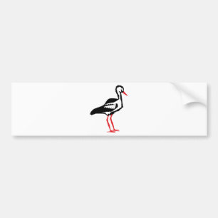 Autocollant De Voiture symbole de cigogne