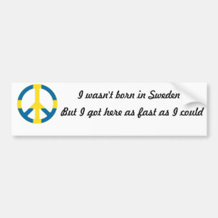 Autocollant De Voiture Symbole de paix suédois de drapeau