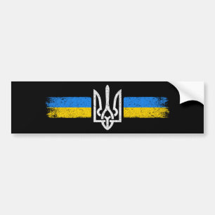 Autocollant De Voiture SYMBOLE DU Drapeau Ukraine
