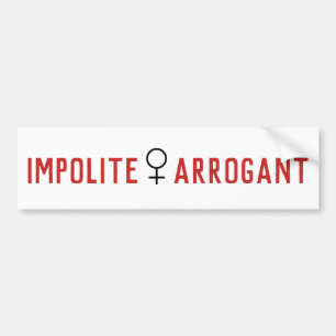 Autocollant De Voiture Symbole féminin d'une femme d'arrogance impoli