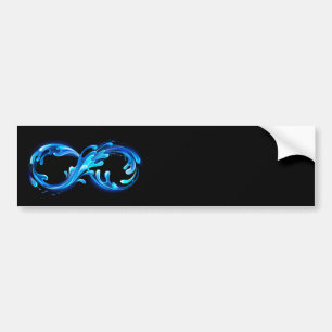 Autocollant De Voiture Symbole Infini d'Eau Claire et Froide