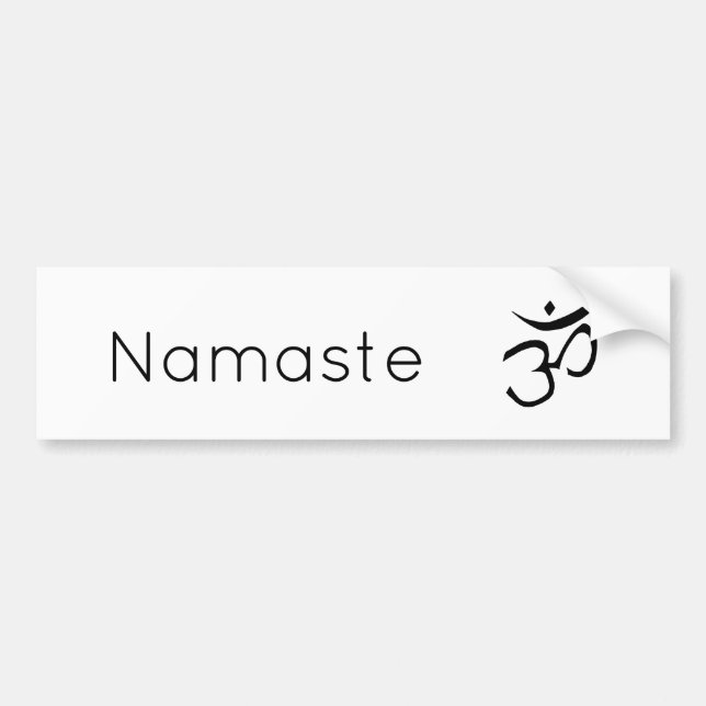 Autocollant De Voiture SYMBOLE Namaste Om Inspirational Yoga (Devant)