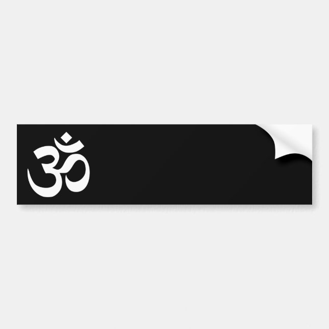 Autocollant De Voiture Symbole Om noir et blanc (Devant)