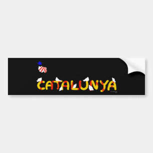 Autocollant De Voiture Symbole patriotique, Catalogne liberté , Catalogne