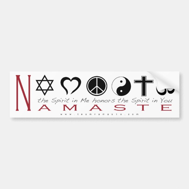 Autocollant De Voiture Symbole religieux Namaste (Devant)