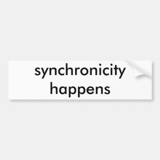 Autocollant De Voiture synchronicity (blanc sur le noir)