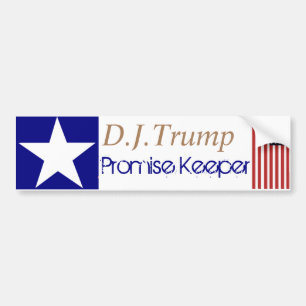 Autocollant De Voiture T est pour Trump Promesse Keeper Bumper Sticker
