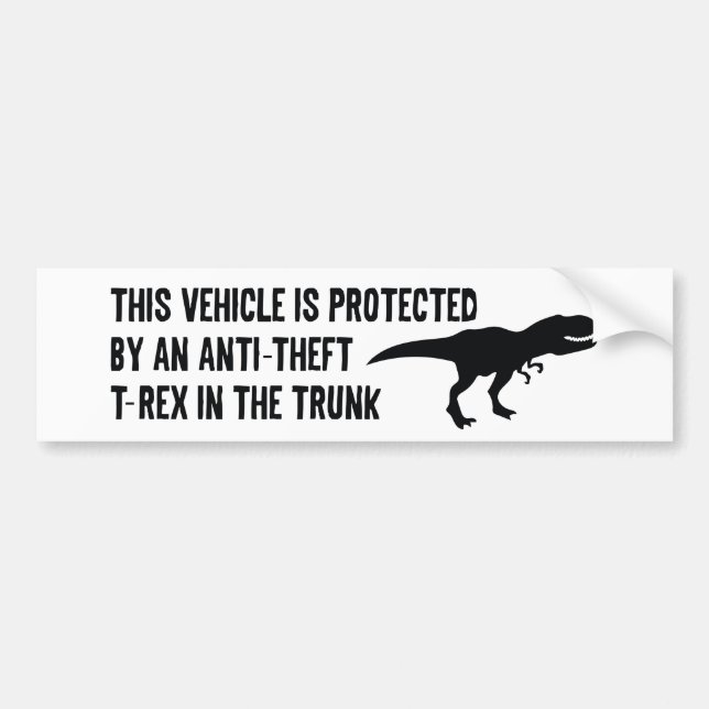 Autocollant De Voiture T-Rex anti-vol (Devant)