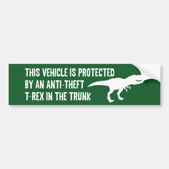Autocollant De Voiture T-Rex anti-vol (Devant)