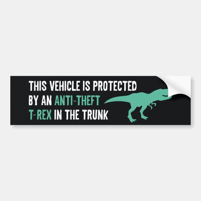 Autocollant De Voiture T-Rex anti-vol (Devant)