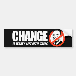 Autocollant De Voiture T-shirt d'Anti-Obama - le changement est ce qui