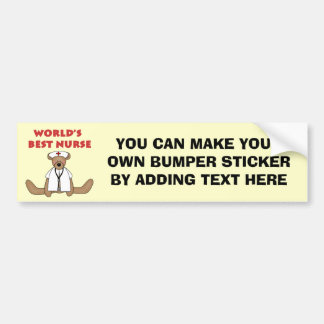 Autocollant De Voiture T-shirts et cadeaux de Bear World's Best Nurse