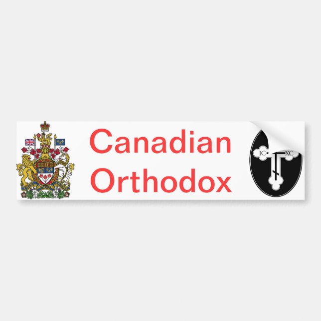 Autocollant De Voiture T-shirts orthodoxe canadien et plus… (Devant)