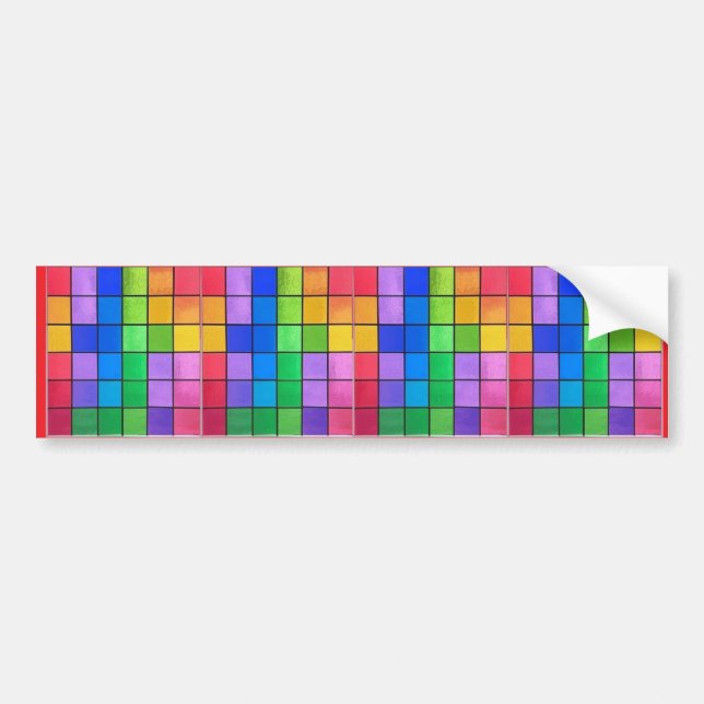 AUTOCOLLANT DE VOITURE TABLEAU DES COULEURS (Devant)