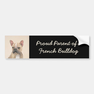 Autocollant De Voiture Tableau Français Bulldog (Sable) - Joli Original D