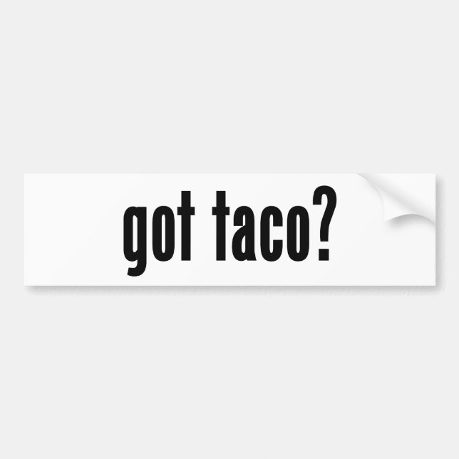 Autocollant De Voiture taco obtenu ? (Devant)