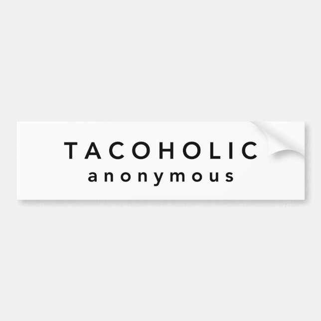 Autocollant De Voiture TACOHOLIC anonyme (Devant)