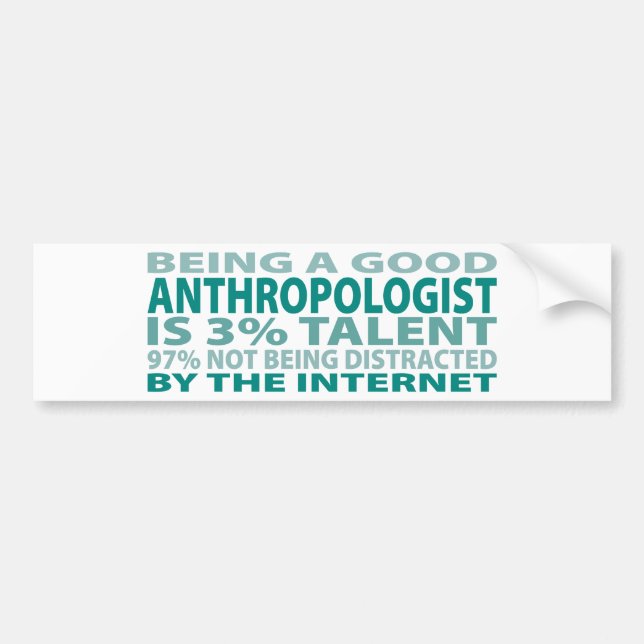 Autocollant De Voiture Talent de l'anthropologue 3% (Devant)