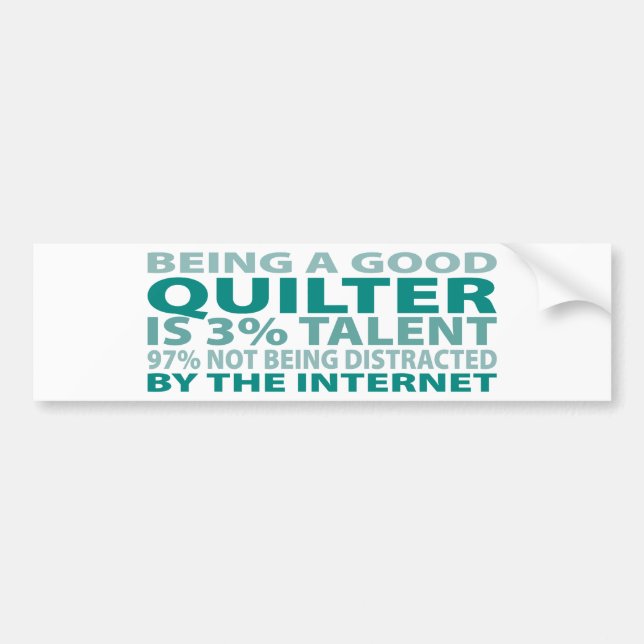 Autocollant De Voiture Talent de Quilter 3% (Devant)