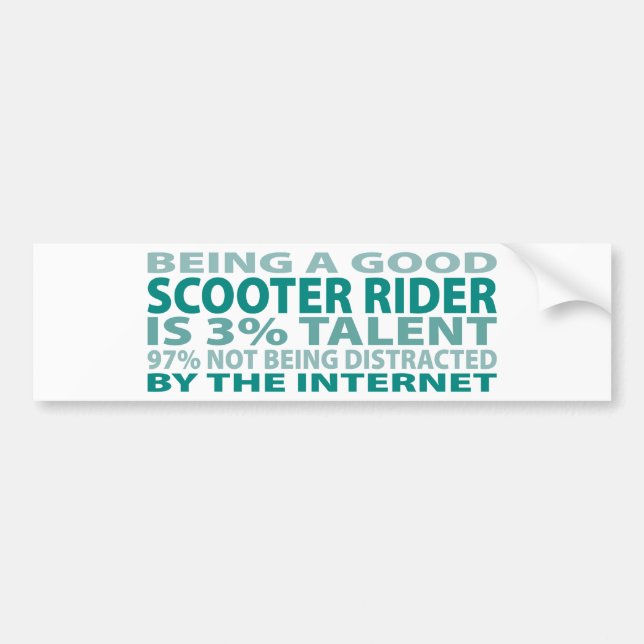 Autocollant De Voiture Talent du cavalier 3% de scooter (Devant)