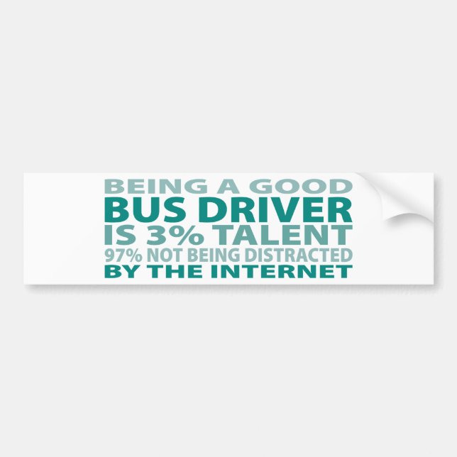 Autocollant De Voiture Talent du chauffeur de bus 3% (Devant)