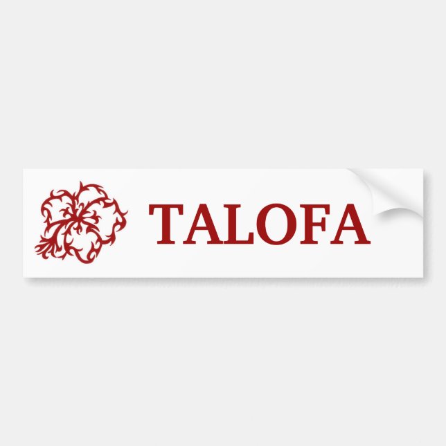 AUTOCOLLANT DE VOITURE TALOFA (Devant)