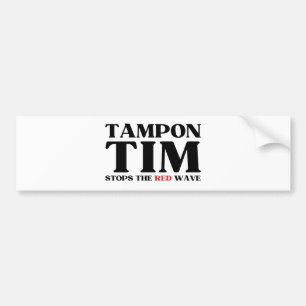 Autocollant De Voiture Tampon Tim Arrêtera Le Red Wave-Tim Walz 2024