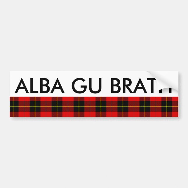 Autocollant De Voiture Tartan alba de GU Brath Ecosse pour toujours (Devant)