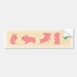 Autocollant De Voiture Tasse de thé Piggies