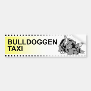 Autocollant De Voiture Taxi Bouledogue (allemand)