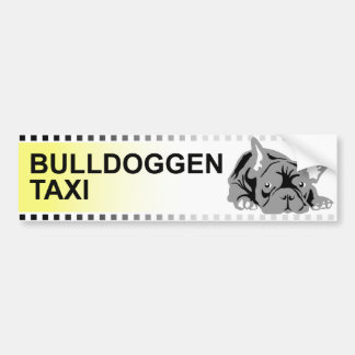 Autocollant De Voiture Taxi Bouledogue (allemand)
