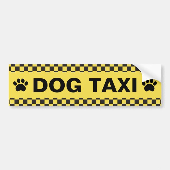 Autocollant De Voiture Taxi de chien (Devant)