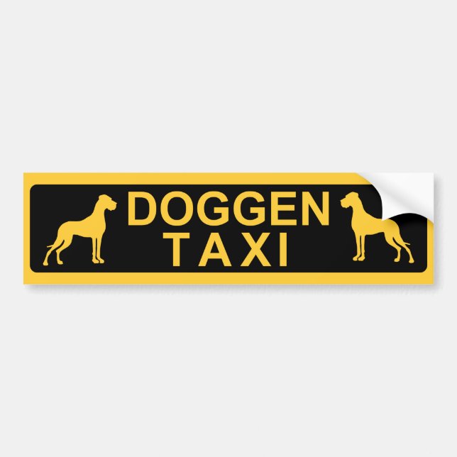Autocollant De Voiture Taxi Dogues (Devant)