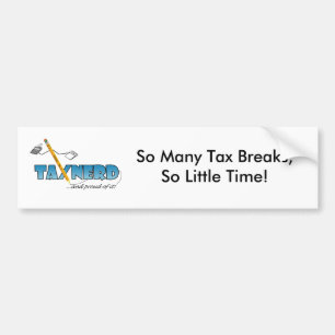 Autocollant De Voiture TaxNerd Bumpersticker