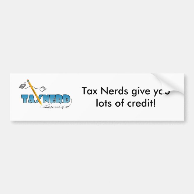 Autocollant De Voiture TaxNerd Bumpersticker 2 (Devant)