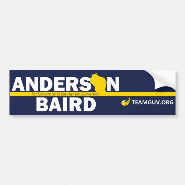 Autocollant De Voiture TeamGuv - adhésif pour pare-chocs d'Anderson/Baird (Devant)