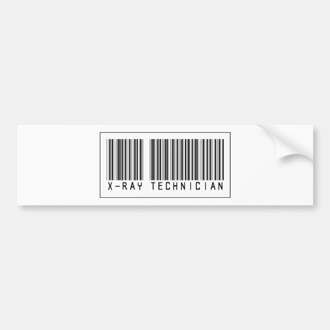 Autocollant De Voiture Technicien de rayon X de code barres (Devant)