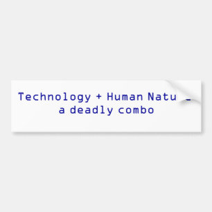 Autocollant De Voiture Technologie + Nature humaine