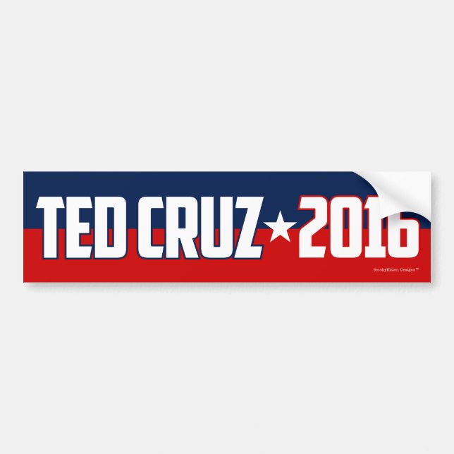 Autocollant De Voiture Ted Cruz 2016 - candidat républicain à la (Devant)